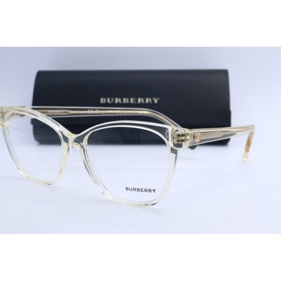 Authentic Burberry B 2345 3852 Crystal Clear Cat Eye Eyeglasses Clear Lens 54mm - Picture 1 of 7